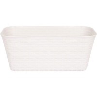 Ящик балконный Idea Ротанг 40x18x16 см v11 л пластик белый