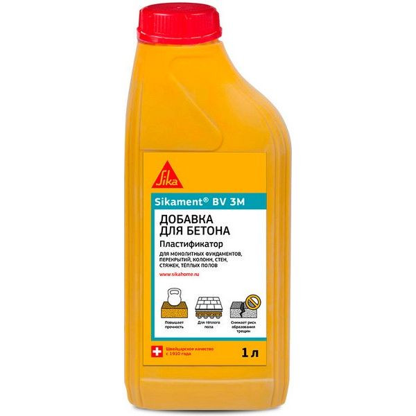 Пластификатор для бетона Sika Sikament BV-3M, 1 л