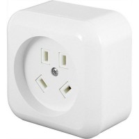 Розетка с заземлением РА32-005 250 В, цвет белый