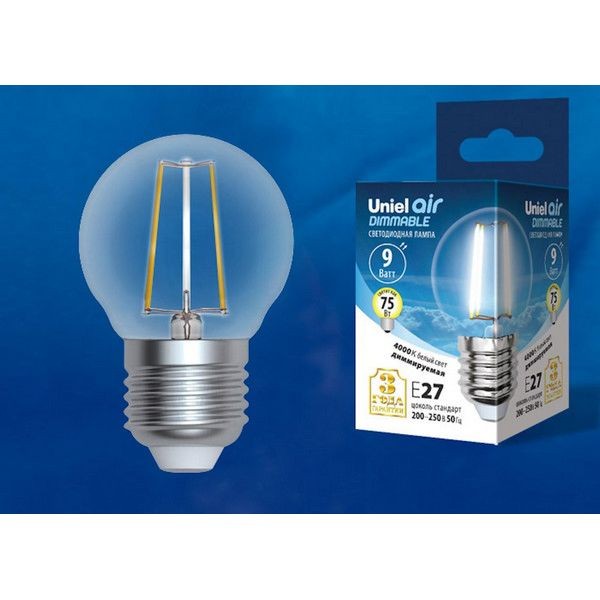 Светодиодная лампочка Uniel LED-G45-9W AIR DIMMABLE UL-00005194