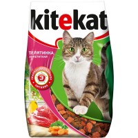 Сухой корм для кошек Kitekat с аппетитной телятинкой, 1.9кг