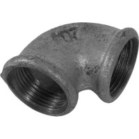 Угол, оцинкованный, внутренняя резьба, 3/4 "34; мм, чугун