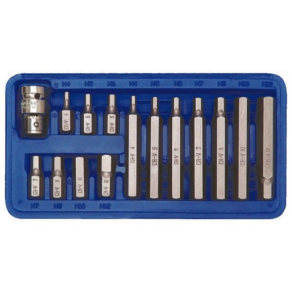 Набор бит Vorel 1/2 "34; HEX 15 предметов 66720