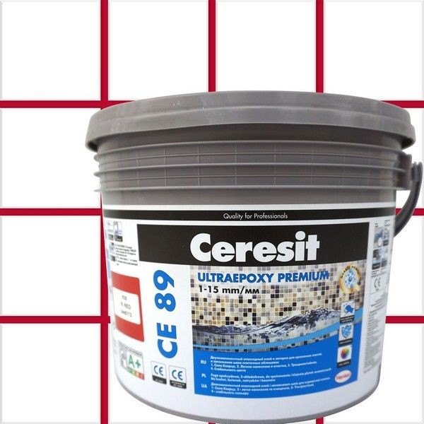 Затирка эпоксидная Ceresit CE89 цвет красный рубин 2.5 кг