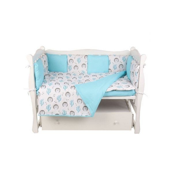 Комплект постельного белья Amarobaby Ежики AMARO-3018-Ez, 18 предметов