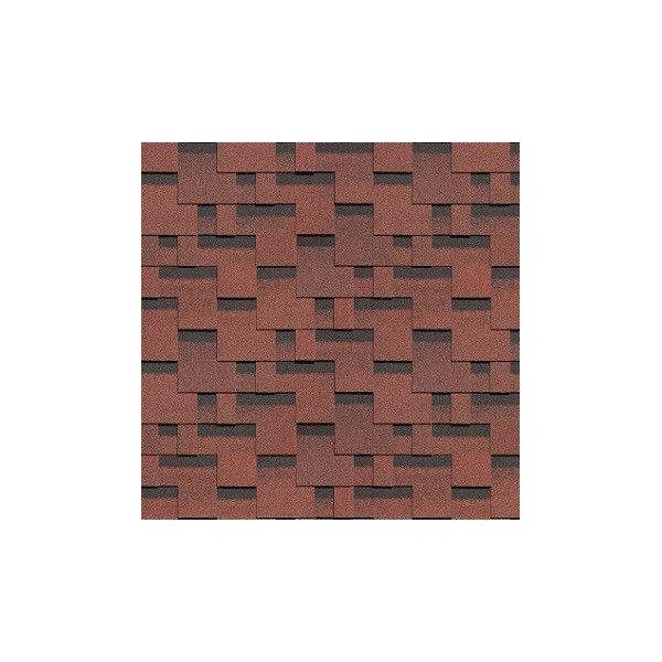 Черепица гибкая Docke Евразия красный 3 м²