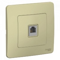 Телефонная розетка встраиваемая Schneider Electric Blanca RJ11, цвет бежевый