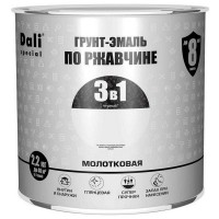 Эмаль по ржавчине 3 в 1 Dali молотковая цвет чёрный 2.2 кг