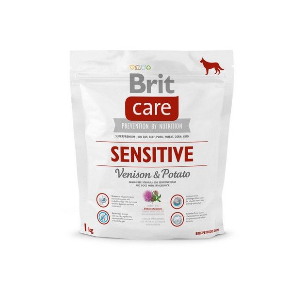 Сухой корм для собак с чувствительным пищеварением BRIT Care Sensitive Venison Оленина Картофель 1 кг