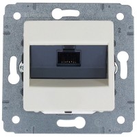 Розетка компьютерная встраиваемая Legrand Cariva RJ45, UTP cat 6, цвет слоновая кость