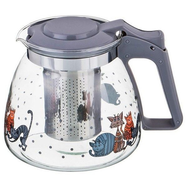 Заварочный чайник Agness Коты 885-021, 0.9 л