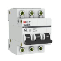 Выключатель автоматический EKF Basic mcb4729-3-06C 3Р 230В 6А