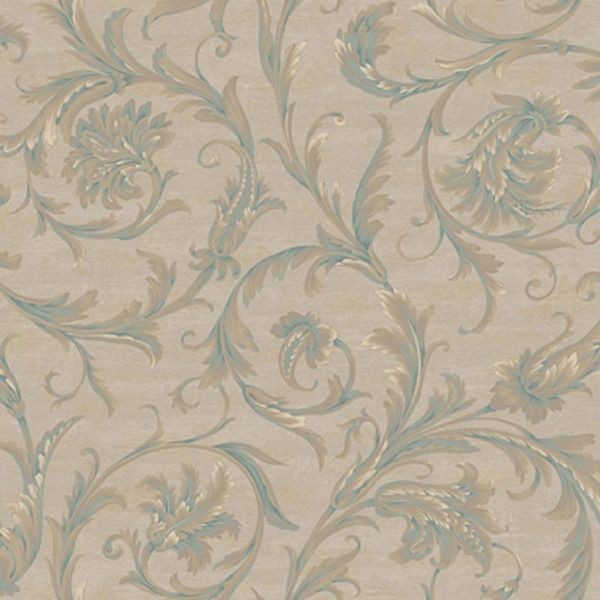 Виниловые обои York Wallcoverings голубые EK4203 0.68 м