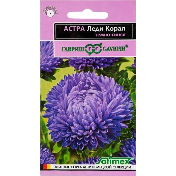 Астра «Леди Корал» тёмно-синяя 0.1 г