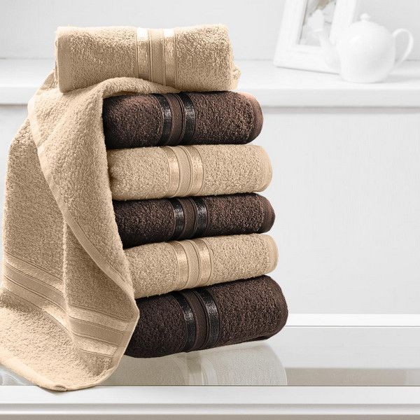 Полотенце для рук Harmonika Цвет: Кофейный, Бежевый (30х50 см - 6 шт) br33778