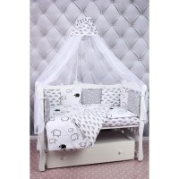 Комплект постельного белья AmaroBaby в кроватку, поплин 19 предметов