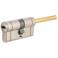 Цилиндр Mottura Champions Pro CP4P563101C5, 51x10x26 мм, ключ/шток, цвет матовый никель, без вертушки