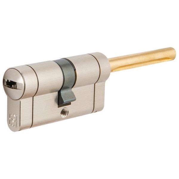 Цилиндр Mottura Champions Pro CP4P563101C5, 51x10x26 мм, ключ/шток, цвет матовый никель, без вертушки