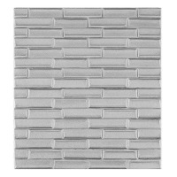 Мягкая самоклеящаяся 3D панель для стен и потолка LAKO DECOR LKD-06-07-04 Скошенный кирпич Cеребристо-серый 70x77