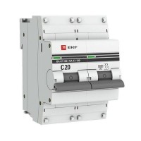 Выключатель автоматический EKF PROxima mcb47100-2-20C-pro 2Р 230В 20А