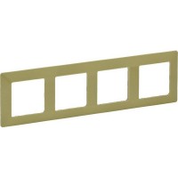 Рамка для розеток и выключателей Legrand Valena LIFE 4 поста, цвет лайм