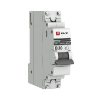 Выключатель автоматический EKF PROxima mcb4763-1-20B-pro 1Р 230В 20А