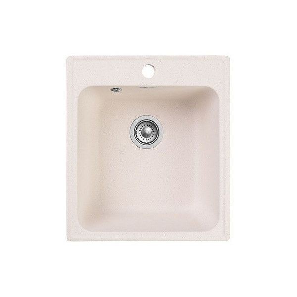 Мойка врезная Granfest Quarz GF-Z 17, 42x48 см, кварц, цвет белый