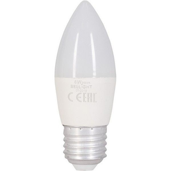 Лампа светодиодная Bellight E27 220-240 В 6 Вт свеча 480 лм, тёплый белый свет