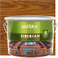 Лазурь для дерева Husky Sib «Суперлазурь» полуглянцевая тиковое дерево 9 л
