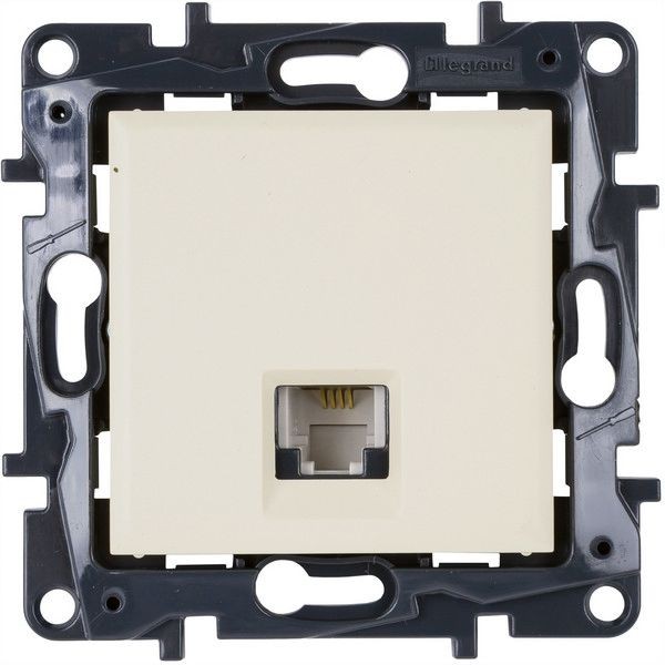Телефонная розетка встраиваемая Legrand Structura RJ11, цвет слоновая кость