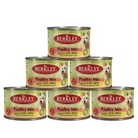 Консервы Berkley Adult Dog Menu для Собак рагу из домашней птицы №9 200г (6 шт.)