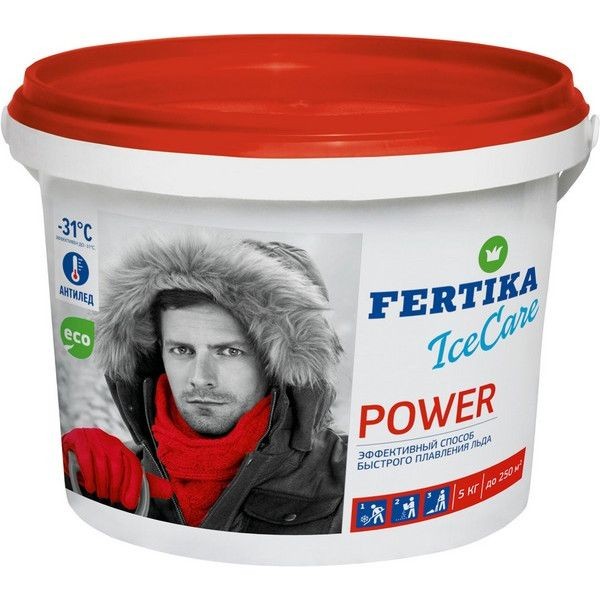 Противогололёдное средство Фертика Ice Care Power, 5 кг