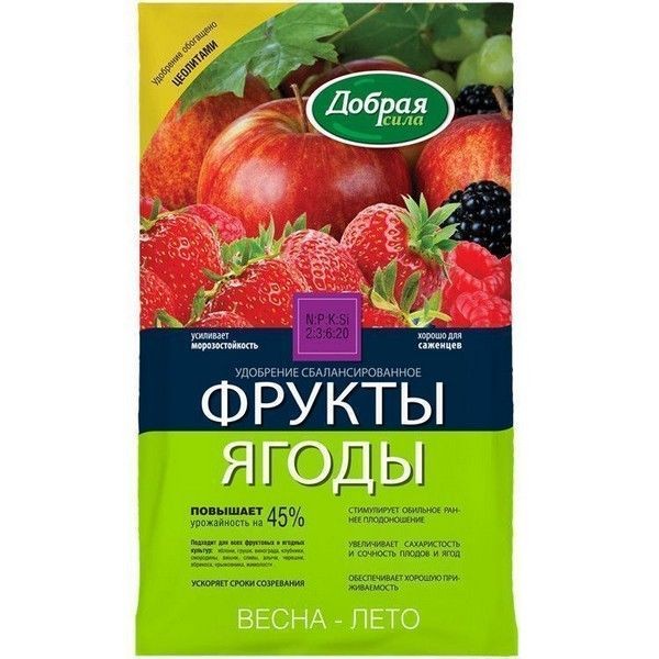 Удобрение Добрая сила Фрукты-Ягоды 0.9 кг