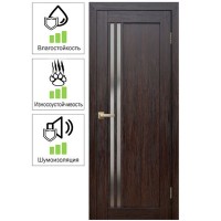 Дверь межкомнатная Artens Дукато вертикальная глухая Hardflex цвет акация 90x200 см (с замком и петлями)