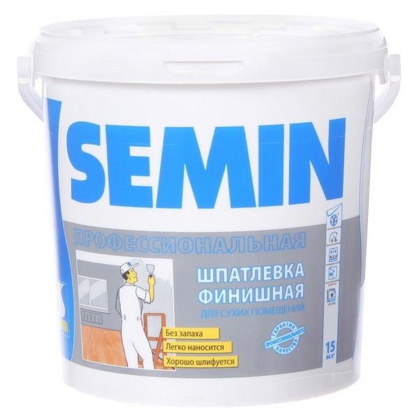 Шпатлевка финишная для сухих помещений Semin 15 кг