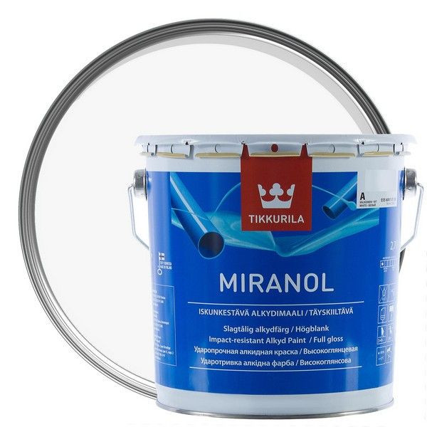 Эмаль Tikkurila Миранол цвет белый 2.7 л