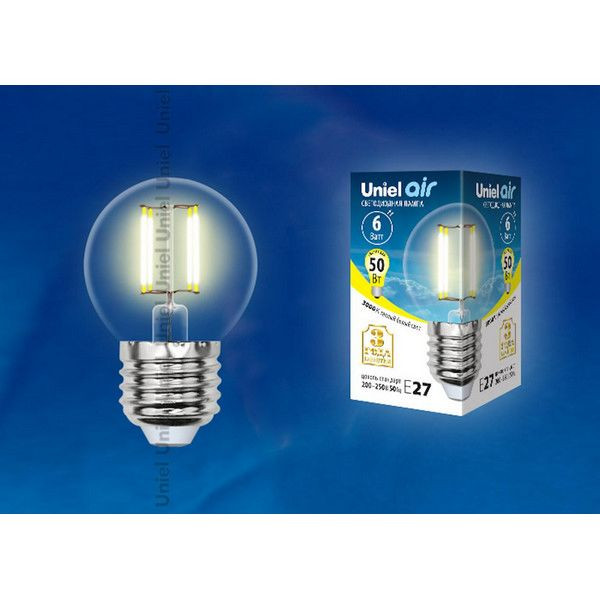 Светодиодная лампочка Uniel LED-G45-6W AIR UL-00002203