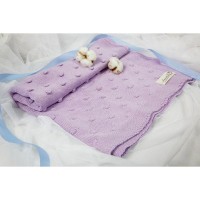 Плед Amarobaby Шишечки лавандовый 75х105 см, трикотаж