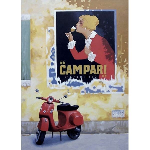 Постер Просто Постер Vespa&Campari 50х70 см