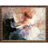 Картина на холсте Русская Коллекция Романтический ритм ХВ-х25, 68х88 см