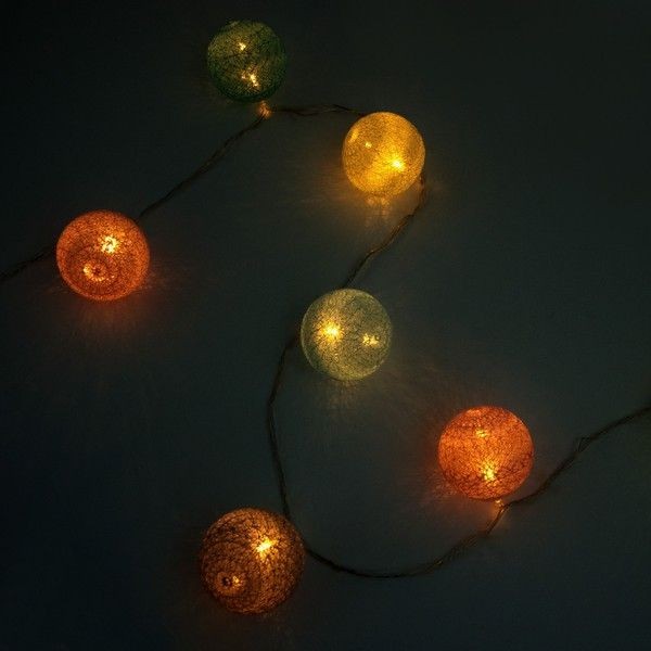 Электрогирлянда комнатная нить «Шары плетёные» 3 м 20 LED мультисвет