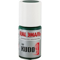 Эмаль для металлочерепицы Kudo с кисточкой, цвет зелёный мох, 15 мл