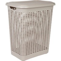 Корзина для белья Rattan Style 30 л полипропилен цвет бежевый