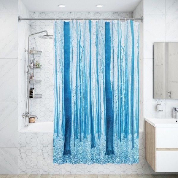 Штора для ванны Bacchetta Forest с кольцами 180x200 см полиэстер , цвет мультиколор
