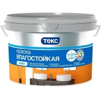 Краска для стен и потолков Текс «Профи» влагостойкая база A 1.8 л