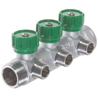 Коллектор с наружной резьбой Multifar на 3 выхода 1х1/2 "34;
