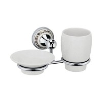 Мыльница для ванной + подстаканник Fixsen Bogema 78506+08