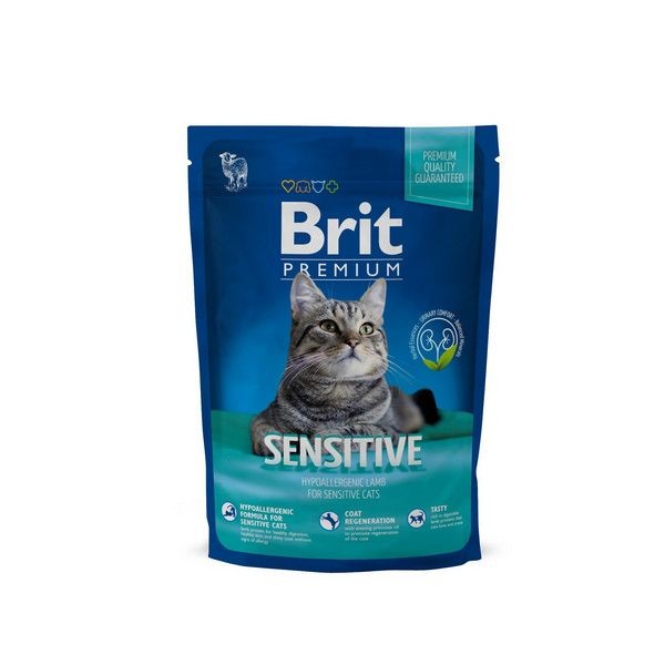 Сухой корм для кошек с чувствительным пищеварением BRIT Premium Cat Sensitive Ягненок 800 г