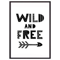Постер Дом Корлеоне Wild & Free ЧБ 07-0626-30х40, 30х40 см