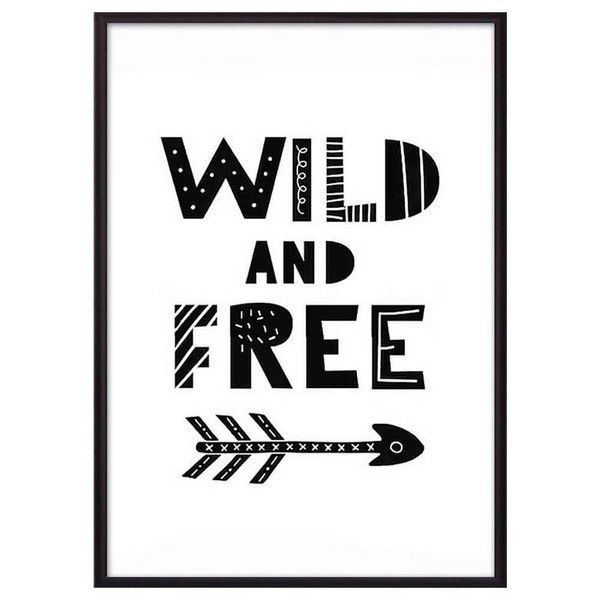 Постер Дом Корлеоне Wild & Free ЧБ 07-0626-30х40, 30х40 см